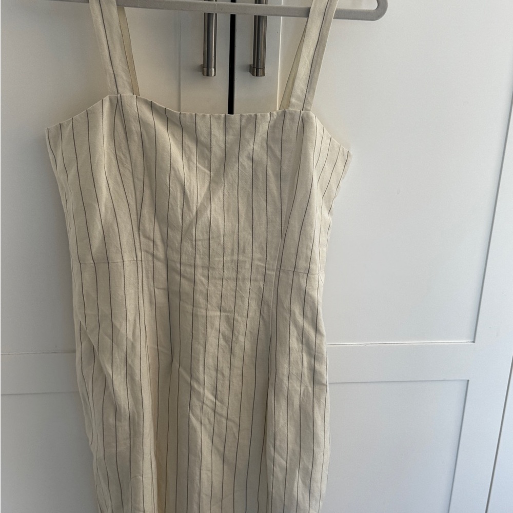 Club Monaco Cream and Gray Dress